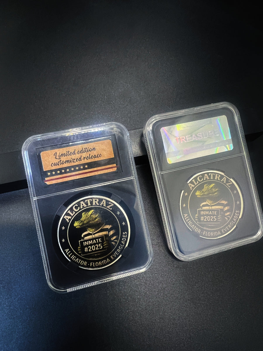 Limited Edition Alcatraz Inmate #2025 Florida Everglades Alligator Commemorative Coin