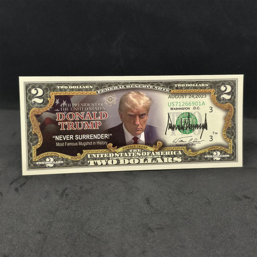Novelty Facsimile Signature Tribute $2 Bill – Blacklight Glow Edition (Non-Circulating)